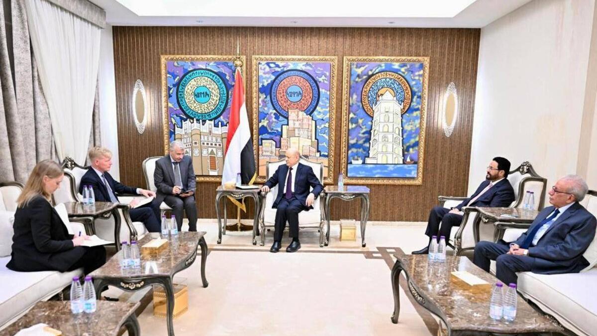 Special envoy meeting with President of the Presidential Leadership Council, Rashad Al-Alimi