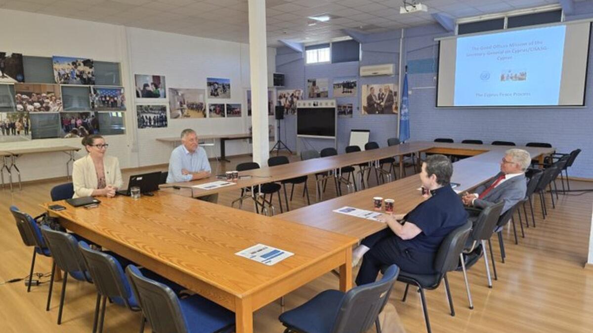 A view of a meeting. 