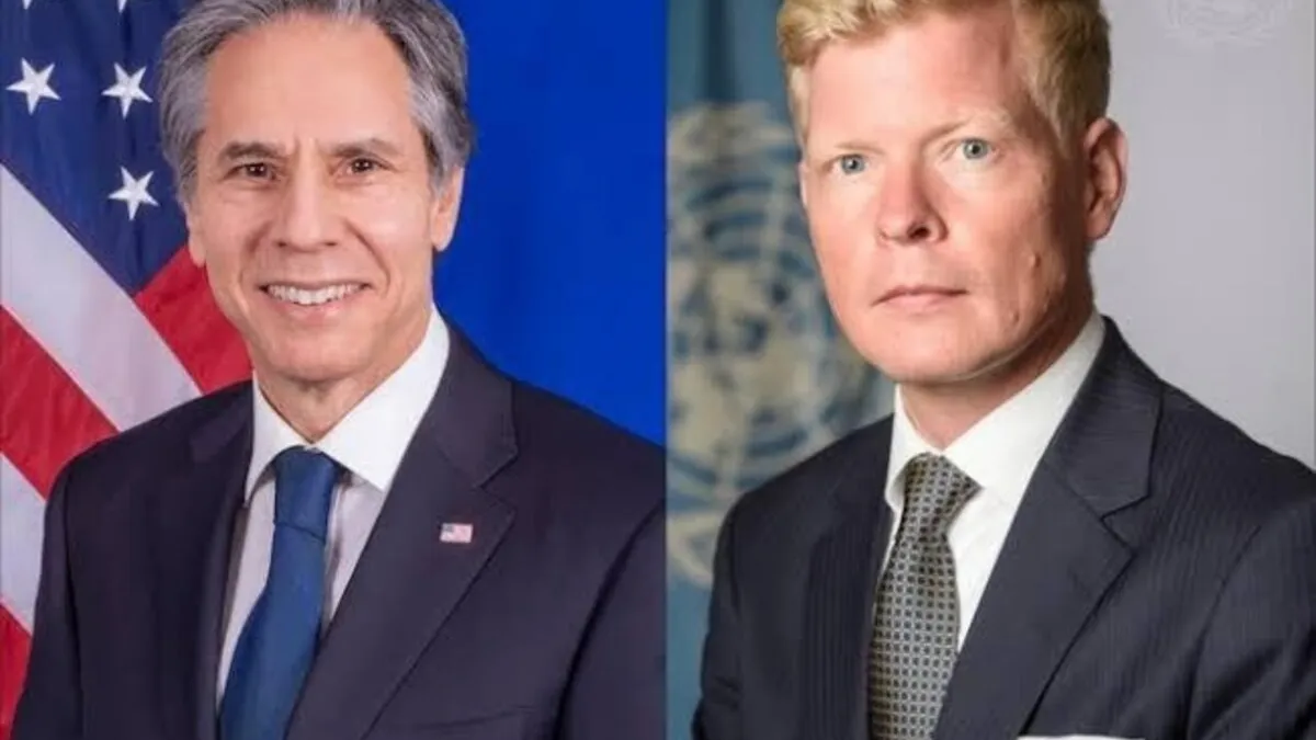 Photo of the Secretary of State credit to the Department of State and the United Nations