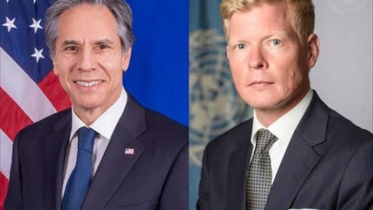 Photo of the Secretary of State credit to the Department of State and the United Nations