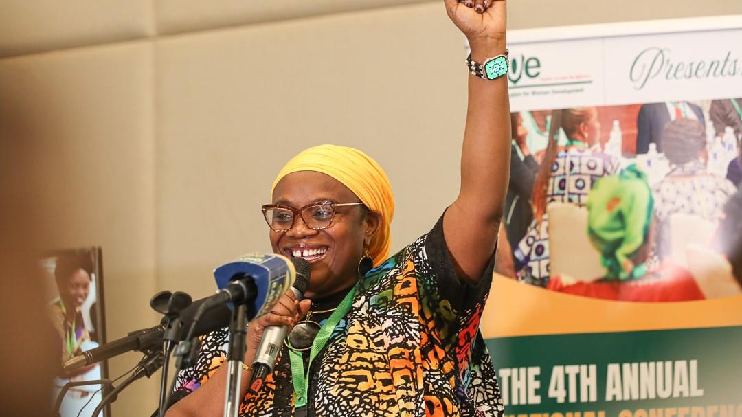 woman speaking at event