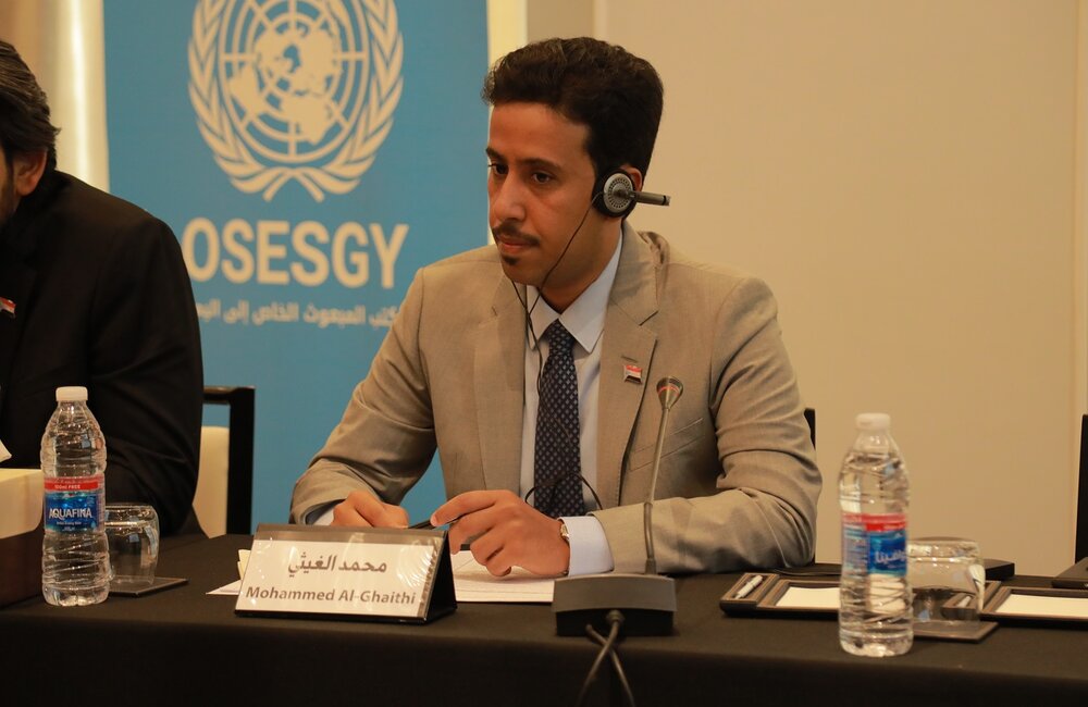 14 March 2022 – Mohammed Al Ghaithi at the Special Envoy’s Framework bi-lateral consultations with the Southern Transitional Council in Amman, Jordan. Photo: OSESGY