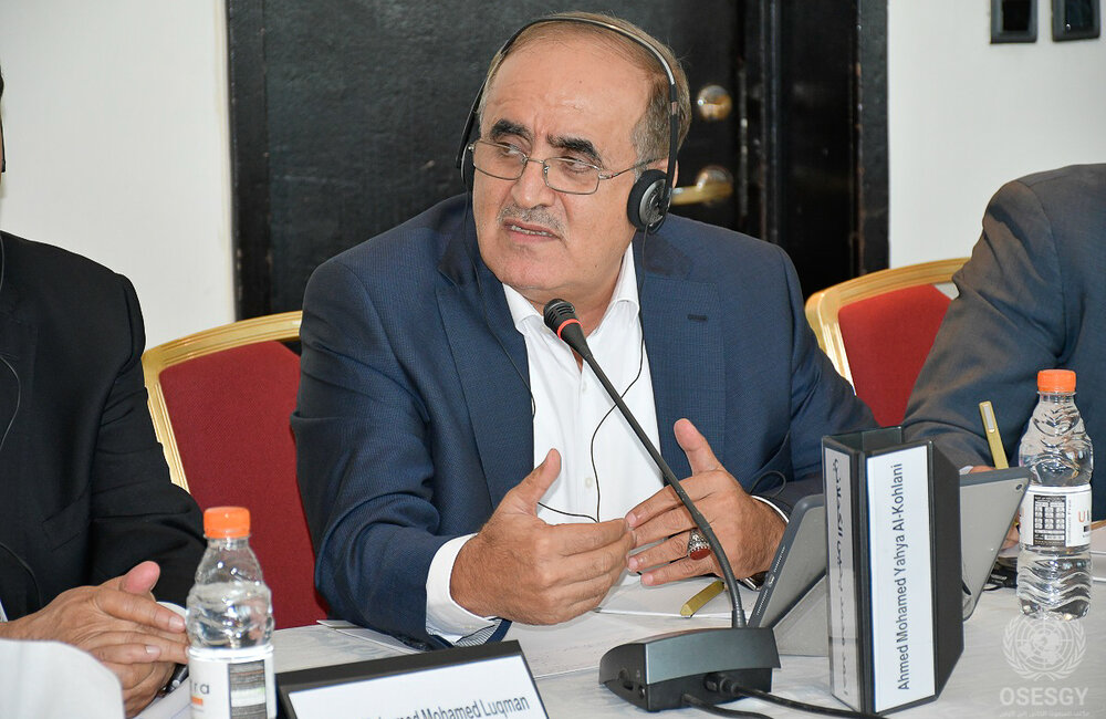 19 مايو 2022 – احمد الكحلاني، خلال مشاورات المبعوث الخاص مع شخصيات عامة يمنية في عمان، الأردن. الصورة: OSESGY / آلاء ملحس