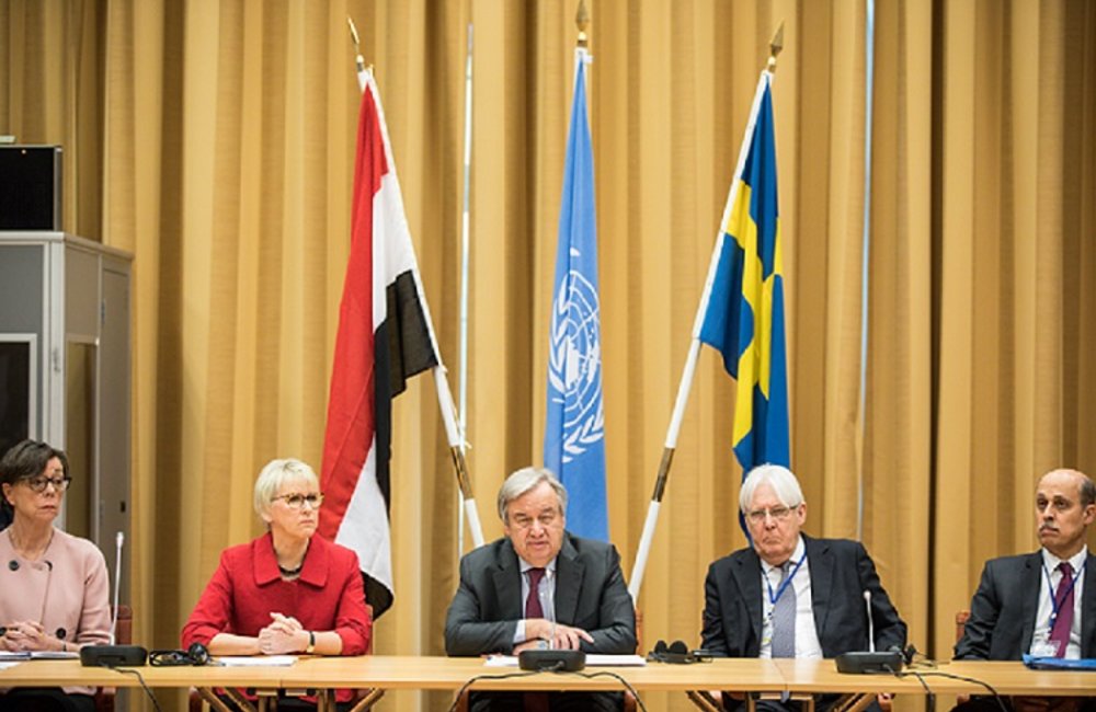 SG Guterres, FM Wallström, and SE Griffiths took part in the closing session.(Photo Credit: Ninni Andersson/Government Offices of Sweden)
