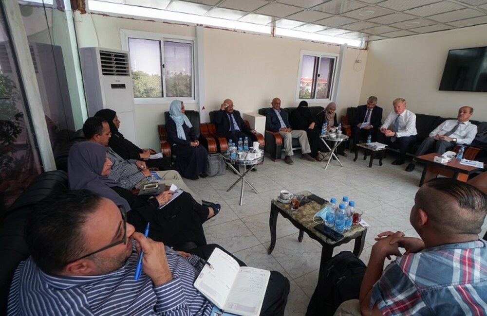 UN Special Envoy for Yemen Hans Grundberg meets with the Aden Consultative Group in Aden. Photo by: OSESGY