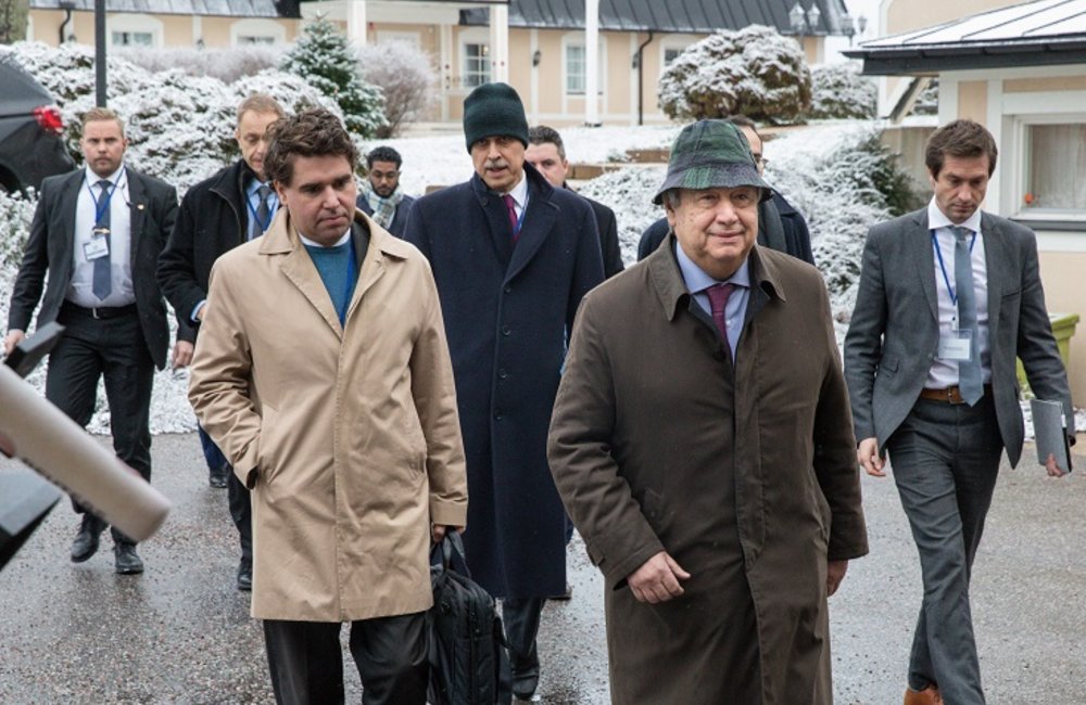 The Secretary-General of the United Nations, António Guterres, arrived to Rimo to take part in the closing day of the Sweden Consultations. (Photo Credit: Ninni Andersson/Government Offices of Sweden/UN Pool)