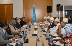 24 December 2024 – The office of the Special Envoy meeting with representatives from the Tihama Peaceful Hirak as part of the political dialogue meeting in Amman, Jordan. Photo: OSESGY/ Abdel Rahman Alzorgan