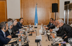 24 December 2024 – The office of the Special Envoy meeting with representatives from the Inclusive Hadhramaut Conference as part of the political dialogue meeting in Amman, Jordan. Photo: OSESGY/ Abdel Rahman Alzorgan